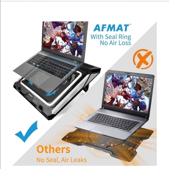 AFMAT Laptop Cooler Laptop Cooling Pad‎ - Picture 3 of 4